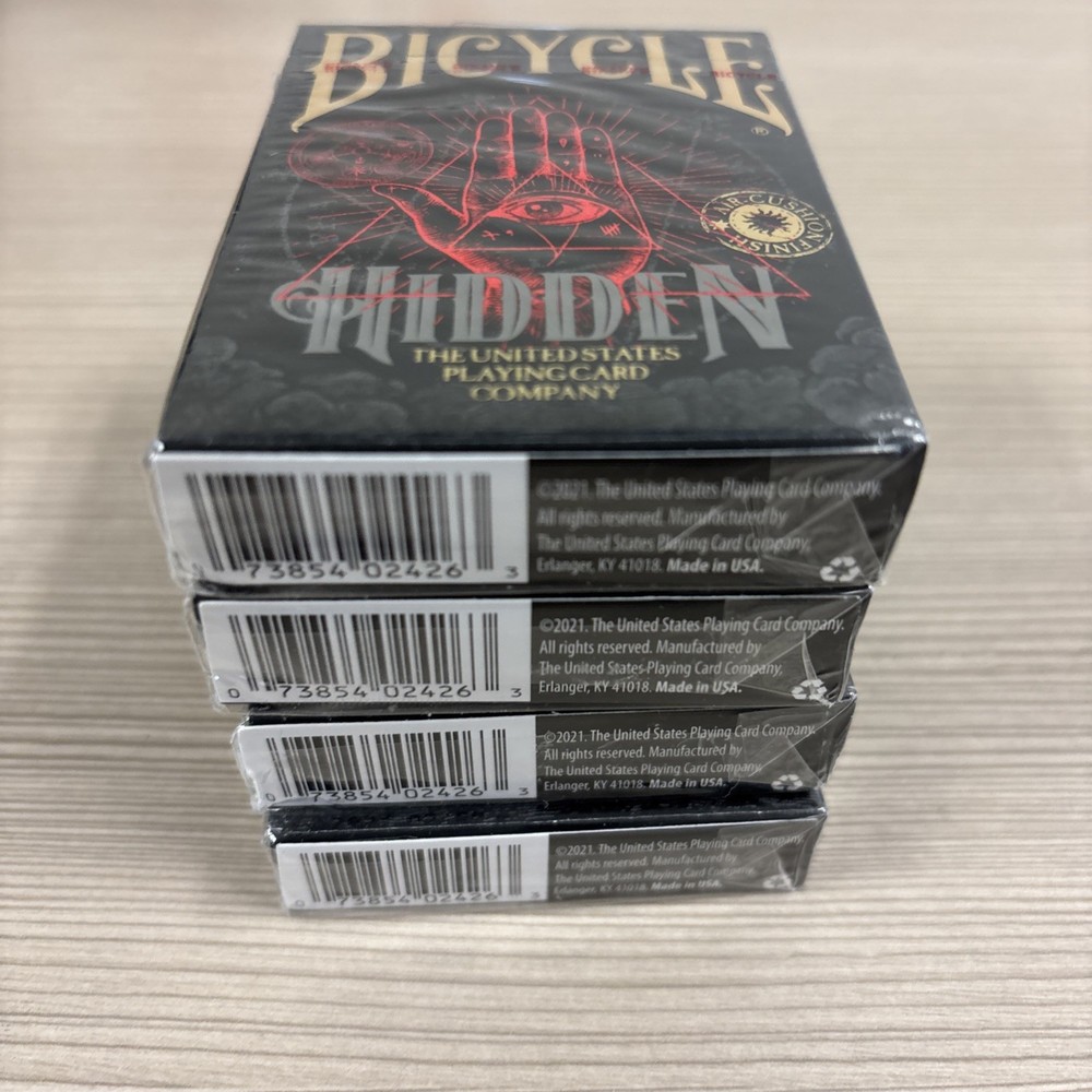 4 Pack: Bicycle *Hidden* Playing Card Deck (4263) - E9E