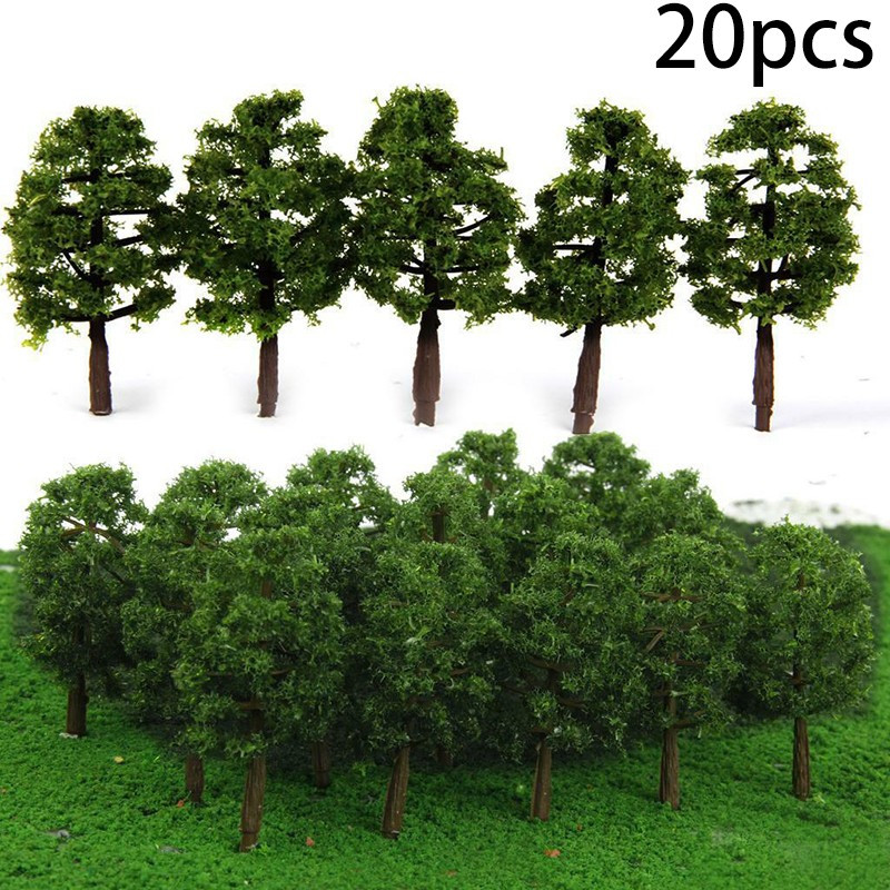 20Pcs 8CM for MINI Model Trees Landscape Decor Train Layout Accessories DIY