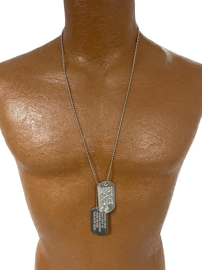Real WW2 / Vietnam Era Notched Military Personalized Dog Tag Set Army USMC NAVY