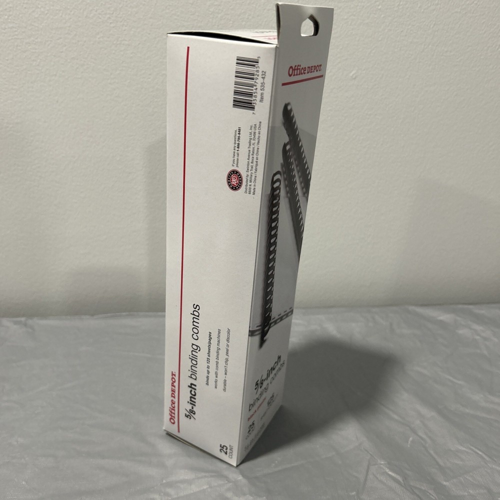 25 Office Depot 5/8" BINDING COMBS BLACK