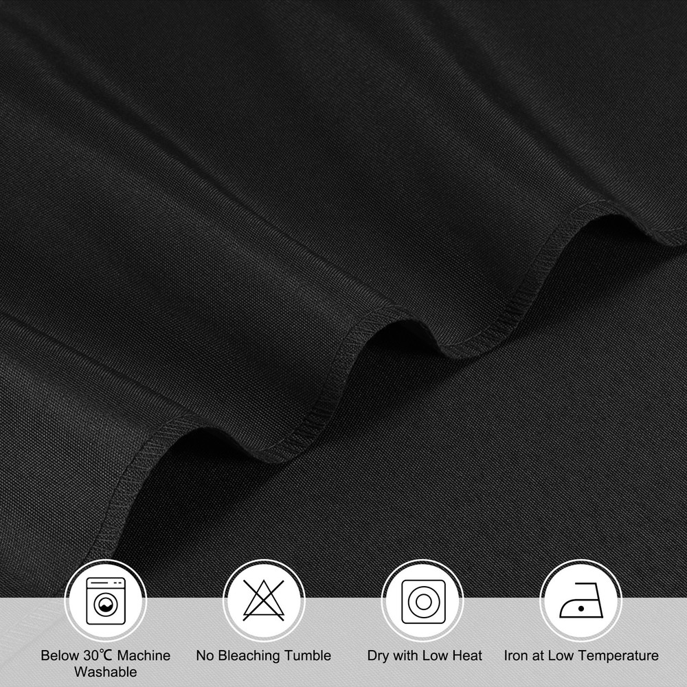 160x250cm Rectangle Tablecloth, Thickened Polyester Table Cloth Black