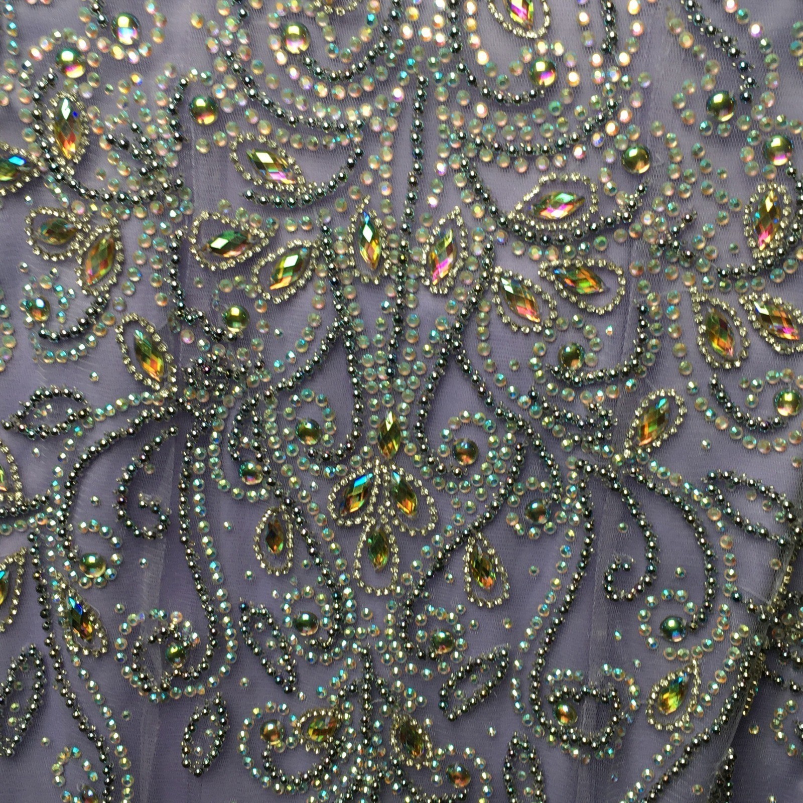 Fantastic Finds Gown Girls Size 2 Lavender Rhinestone Embellished Pageant Dress