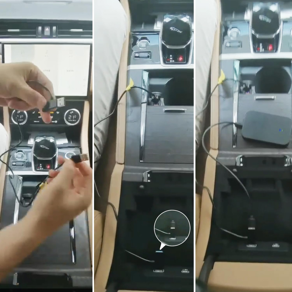 USB Splitter USB Power Data Adapter Y-Cable Black for Android Auto Wireless Carp