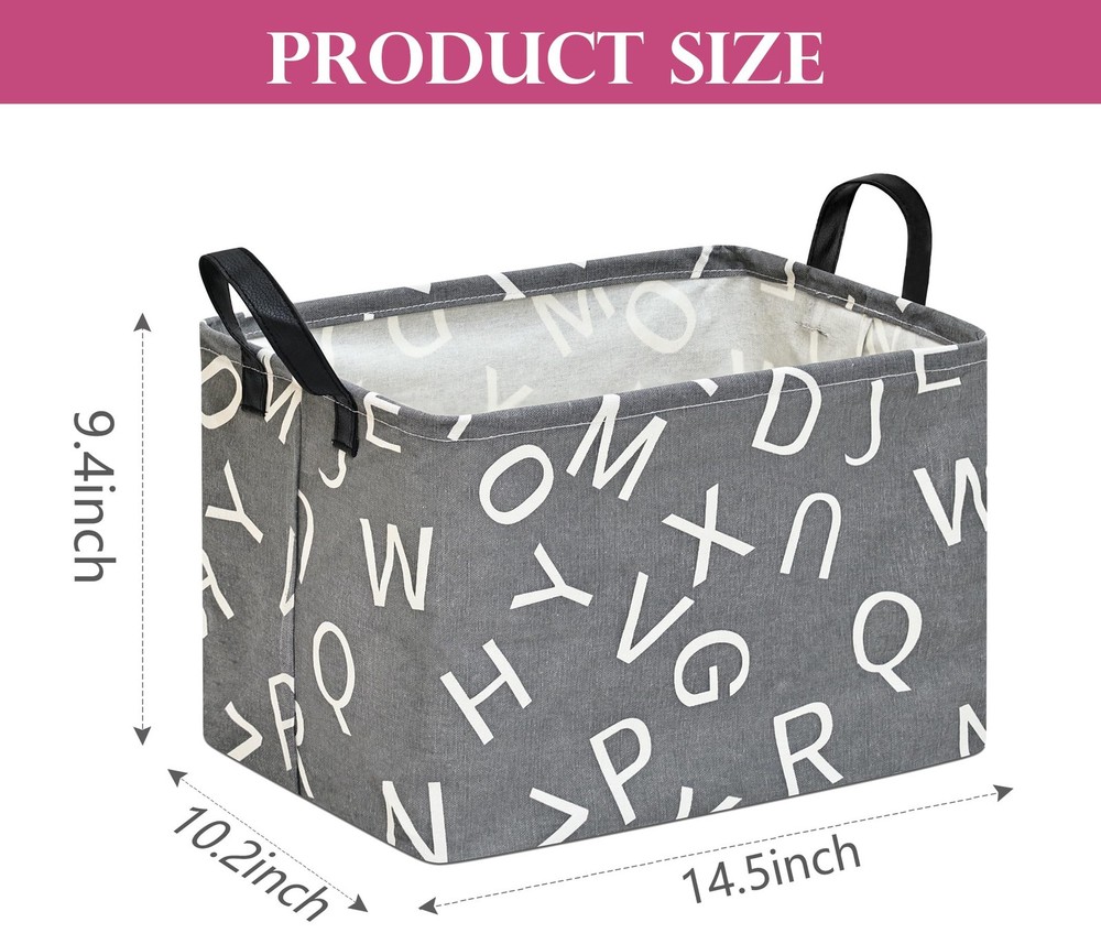 HUAYEE Rectangle Easter Gift Basket Storage Bin Laundry Hamper Storage Organi...