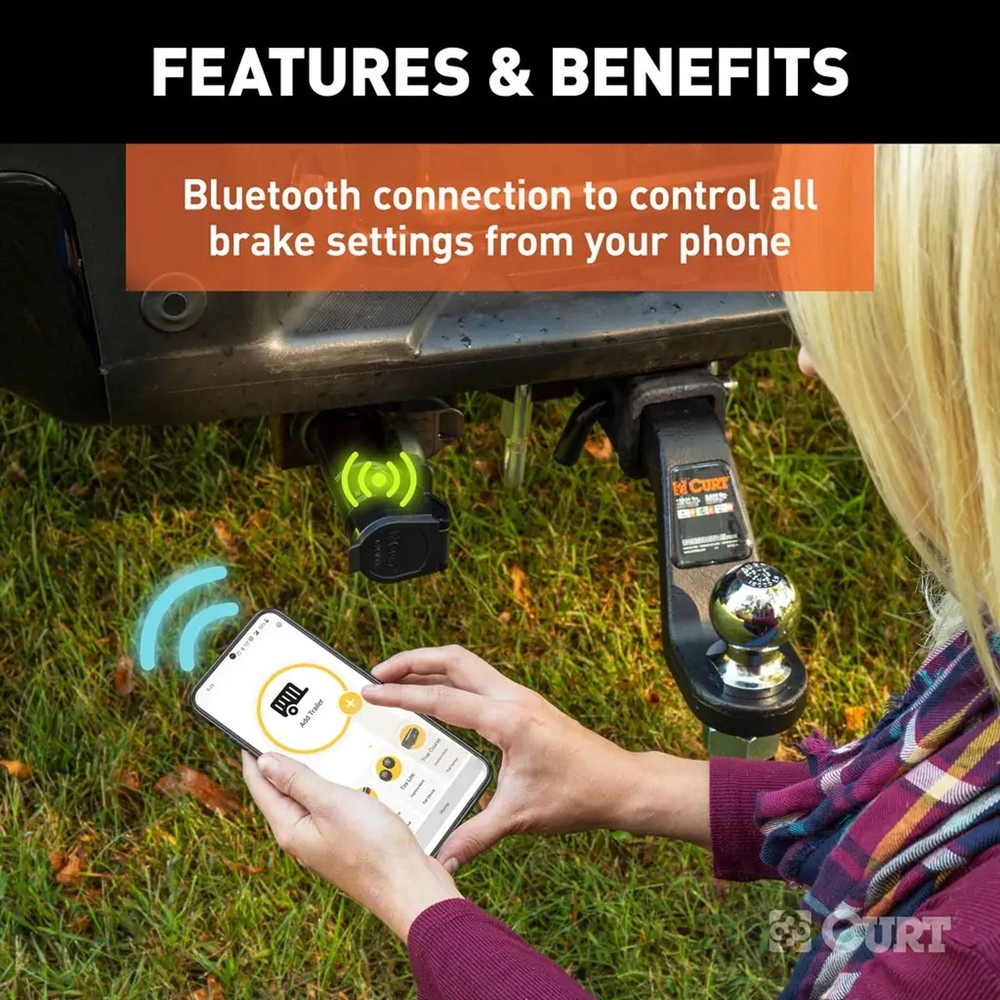 Curt Echo Rear Electric Trailer Brake Bluetooth Controller w/ Override Button