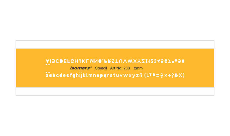 Isomars Lettering Guide Drawing Template Stencil 2 Mm