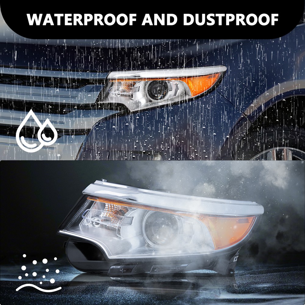 For 2011 2012 2013 2014 Ford Edge Halogen Projector Left Driver Side Headlight