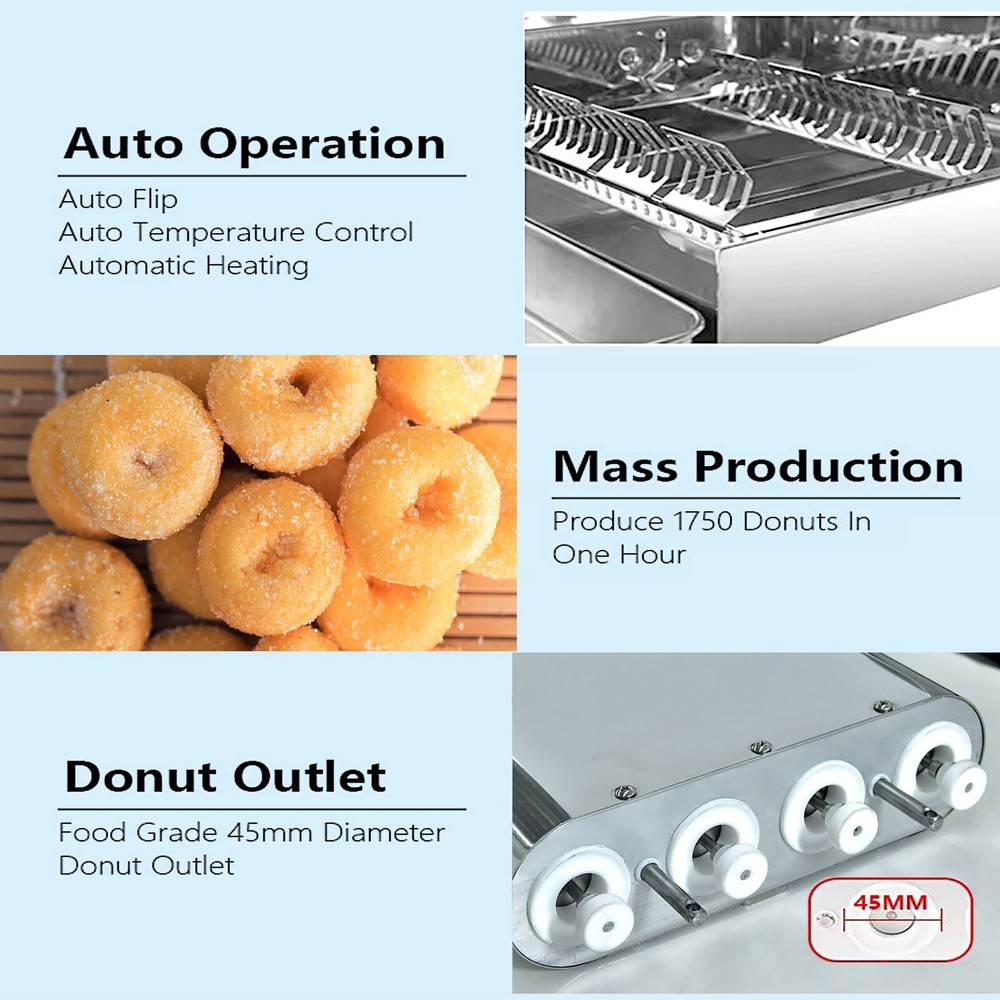 Kolice Commercial 1750pcs/hour Mini 4 rows donuts making machine donut maker