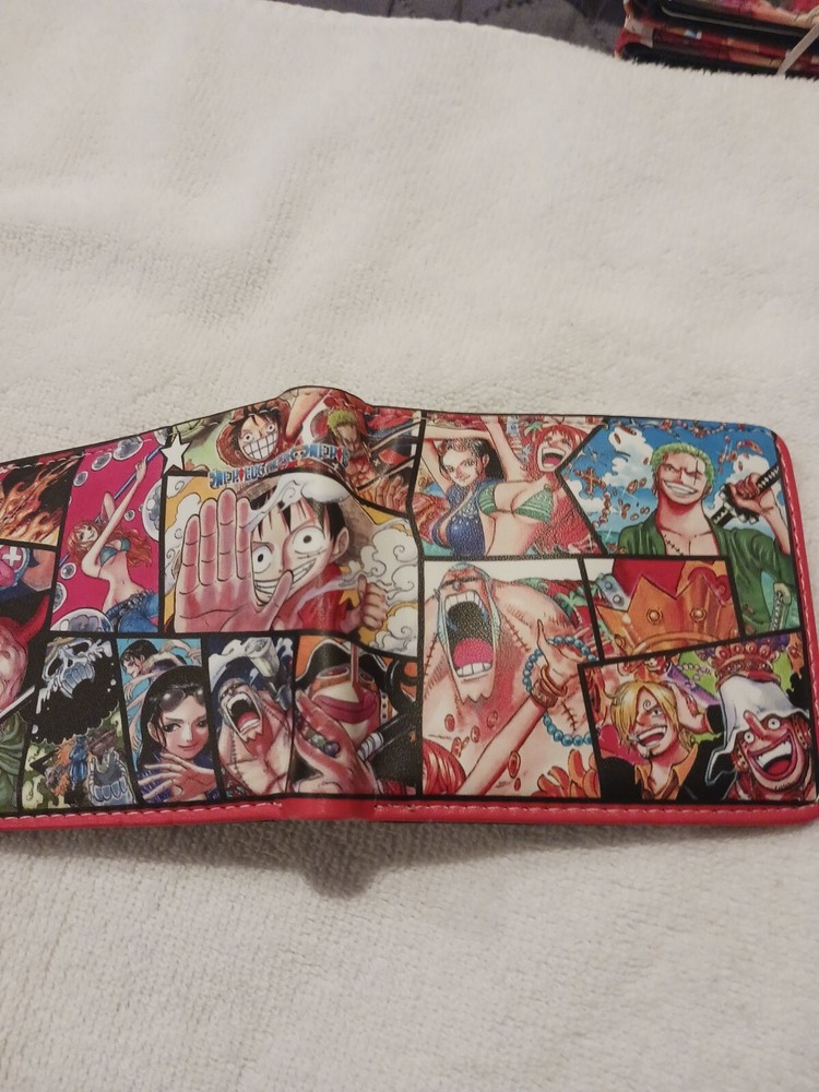 One Piece Logo Print Bi-Fold Wallet