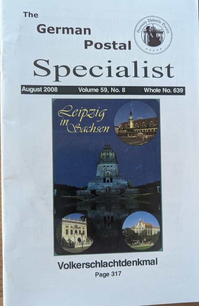 German Postal Specialist Aug 2008 American Aid For German War Prisoners