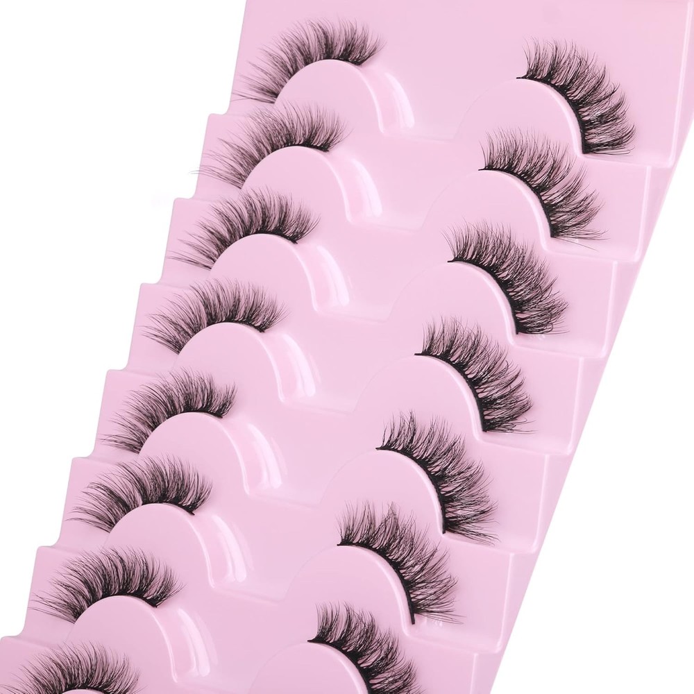 Half Lashes Natural Looking Cat Eye Accent Eyelashes Multi-layers...