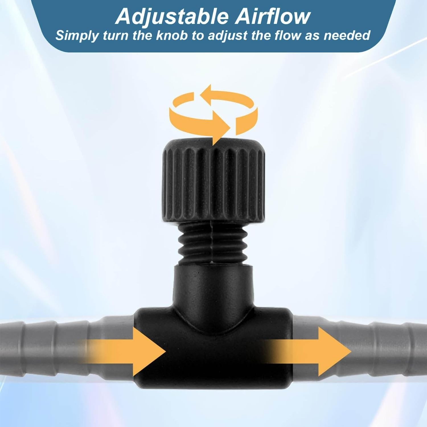 Aquarium Air Valve - 12 PCS Black 3/16" T Shaped for Airline Small,