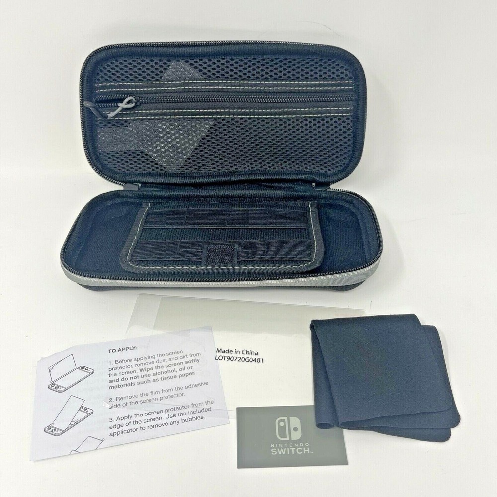 New Nintendo Switch Lite Protection Kit Case Cleaning Cloth Screen Protector