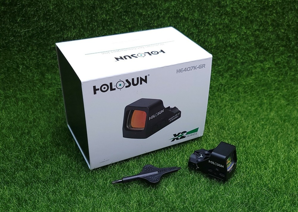 Holosun Open Reflex Compact Micro Green Dot Sight 6 MOA Reticle  - HE407K-GR X2