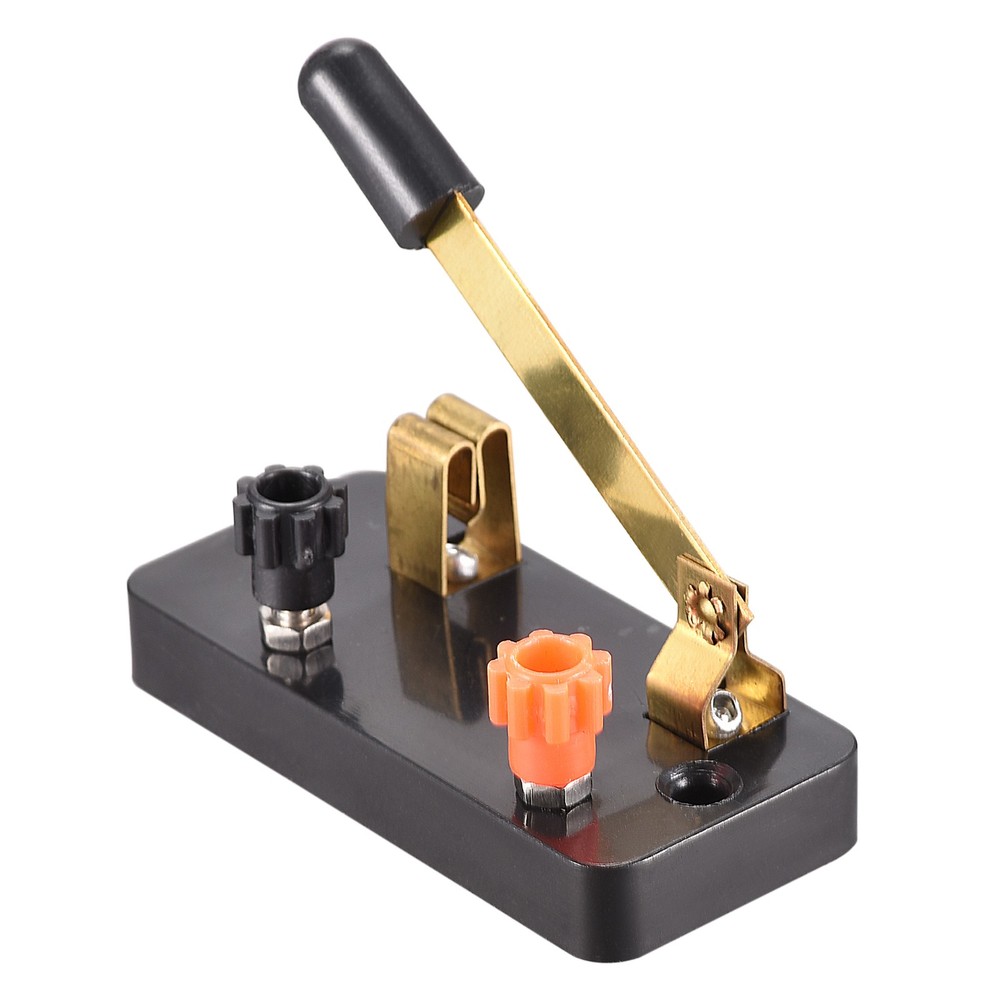 Single Pole Switch Single Pole Single Throw (SPST) Black Red Copper Tone