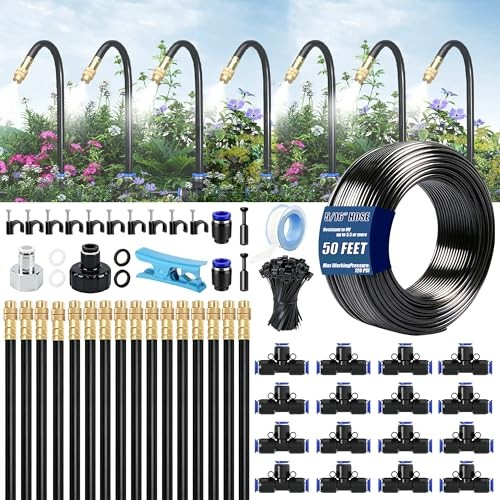 360° Curved Garden Automatic Irrigation System—50FT Drip Irrigation System