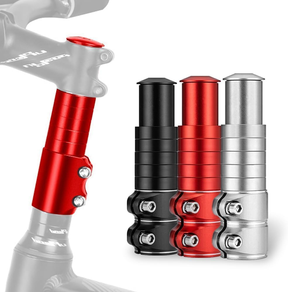 Bike Stem Riser - 3 Pack - Adjustable Height Bike Fork Stem Extender, Handleb...