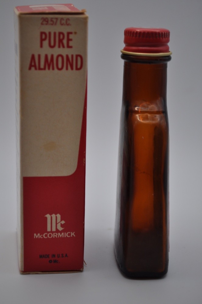 Vintage Schilling Almond Extract with Box Prop Pre Bar Code Empty Prop