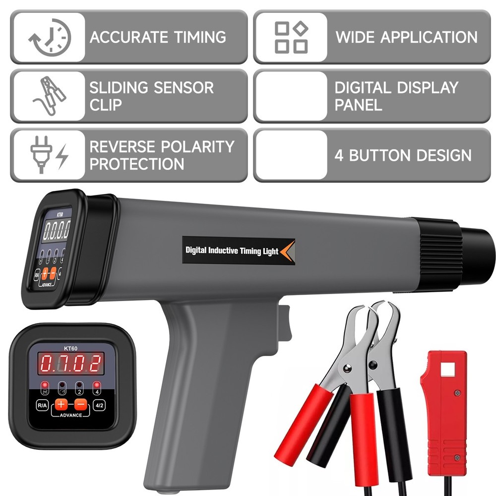 New Digital Inductive Timing Light Automotive Engine Ignition Strobe 12V