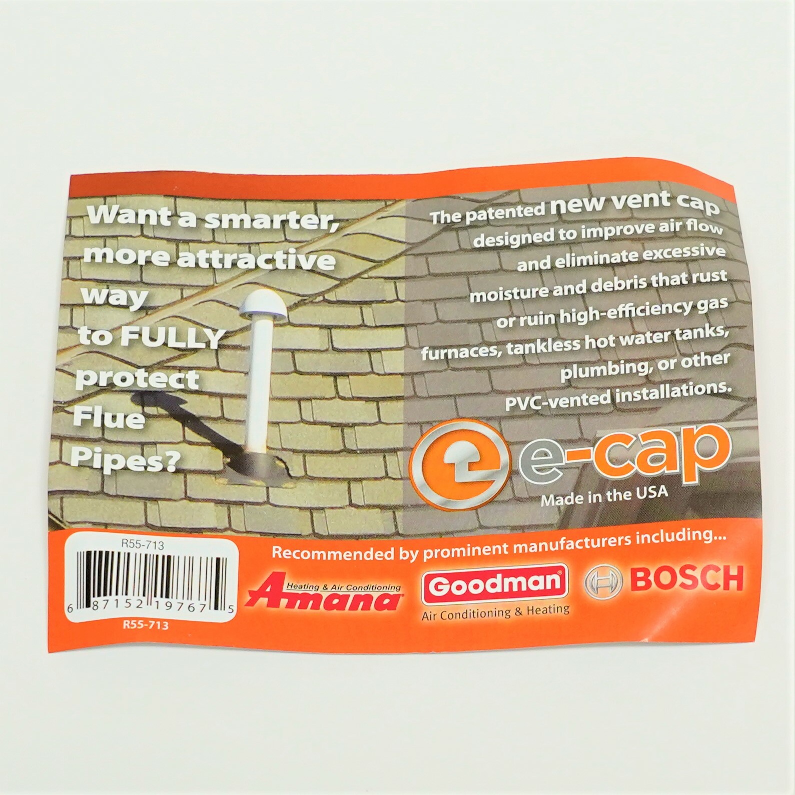 ECAP321 PVC Flue Pipe Rooftop Vent Cap