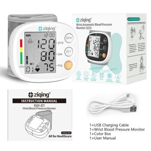 Automatic LCD Wrist Blood Pressure Monitor BP Machine Heart Rate Machine