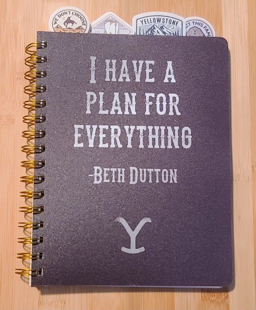 Yellowstone Beth Dutton Spiral Journal Notebook - NEW