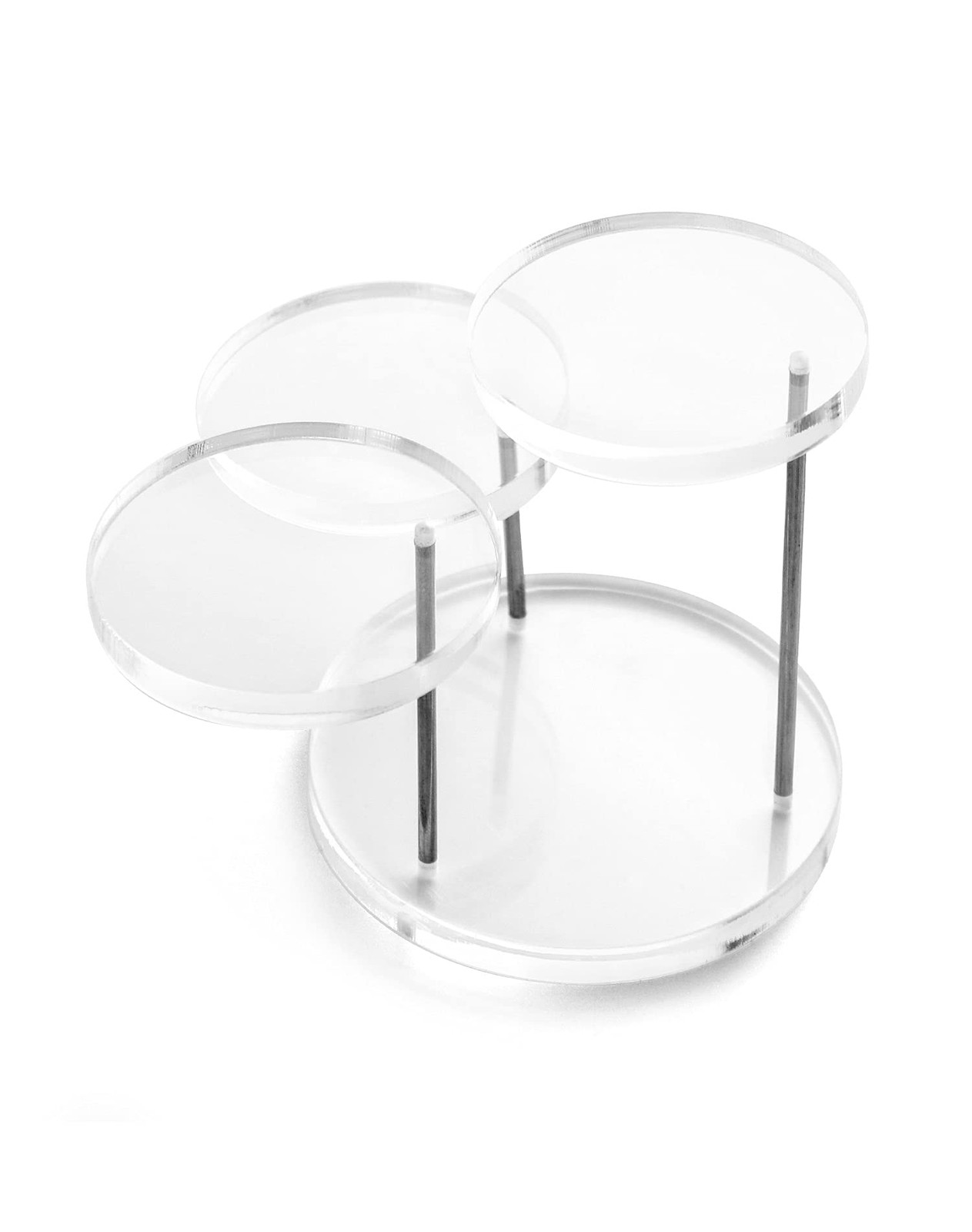 Round Acrylic Products Display Riser Stands, 3 Tier Jewelry Display Stands fo...
