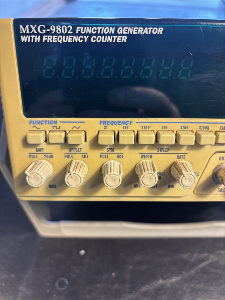 Metex MXG-9802 Function Generator With Frequency Counter. With Power Cord
