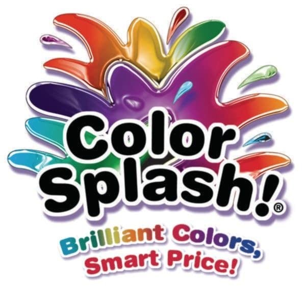 12 Pack Color Splash Glitter 3/4 oz Jars Assorted Basic Colors Craft Art Supply