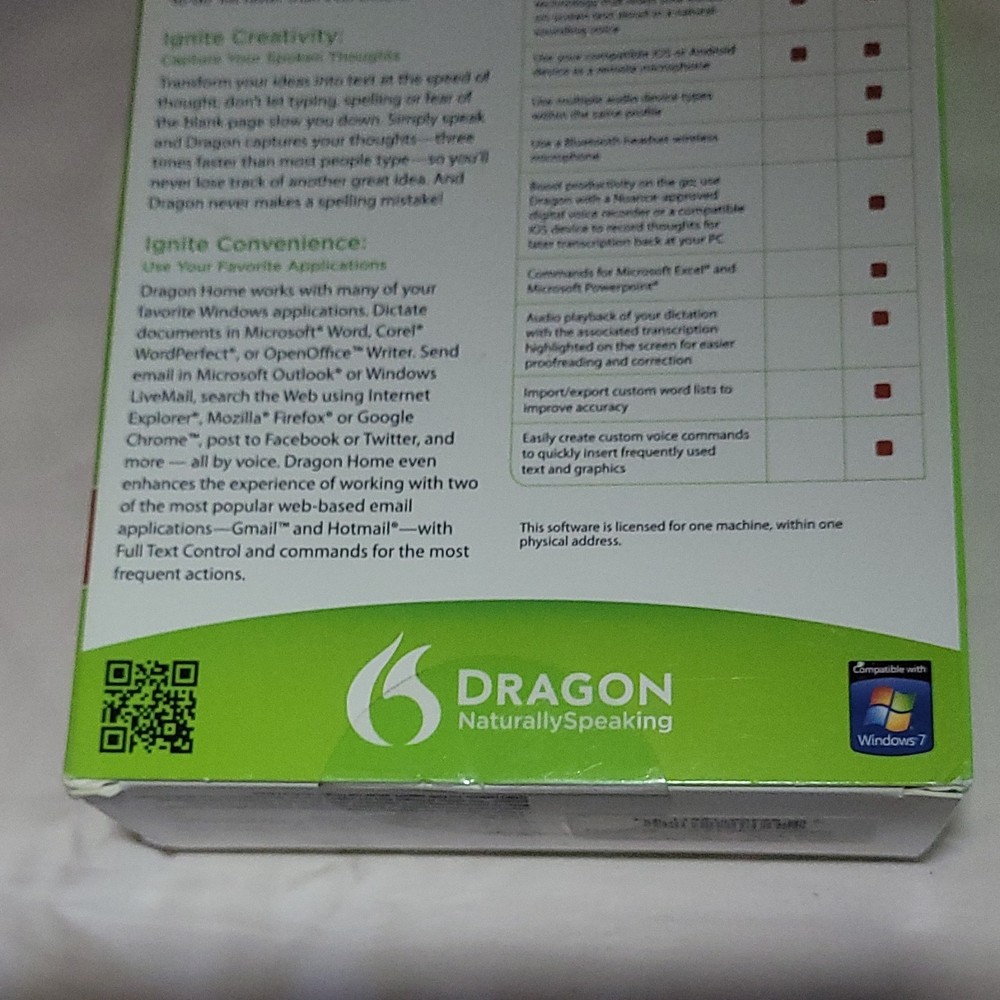 Nuance Dragon NaturallySpeaking 12 Home Speech Recognition Software Windows 7 E…