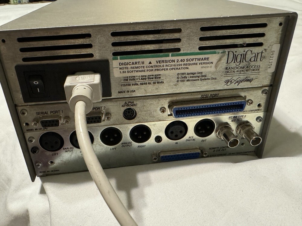 360 SYSTEM DIGICART/II DIGITAL AUDIO RECORDER COMPLETE