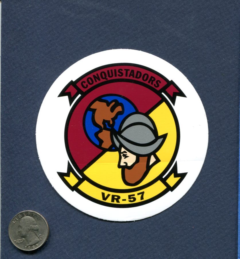 Sticker VR-57 CONQUISTADORS C-9 SKYTRAIN C-40 CLIPPER NAVY Squadron Patch Image