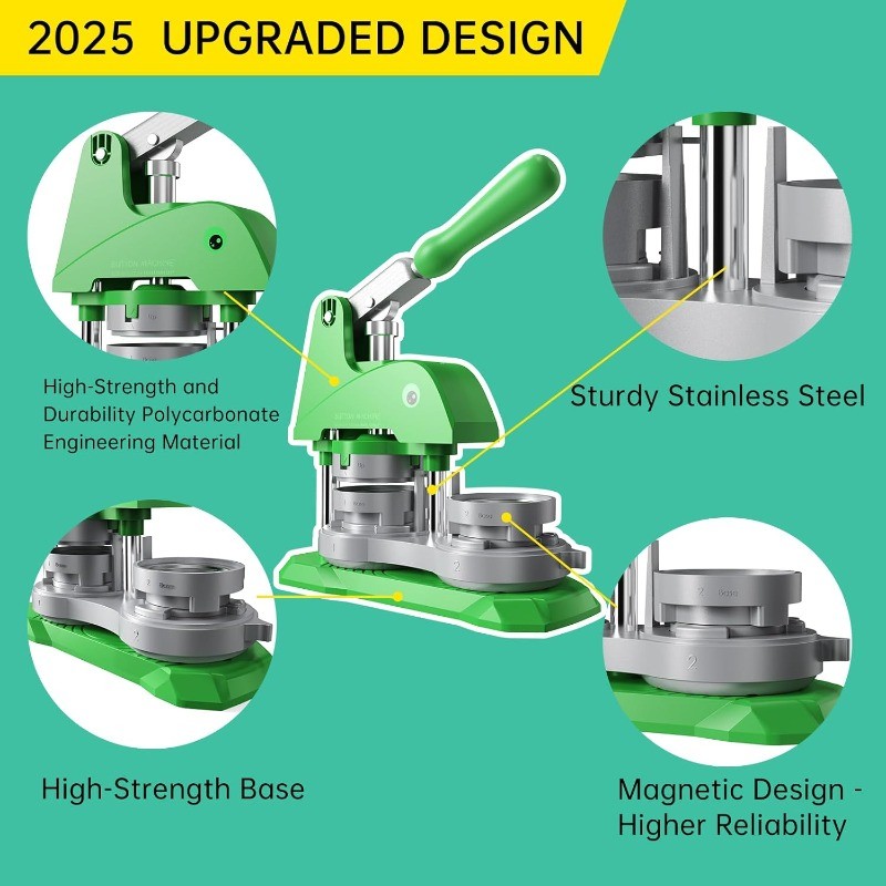 Maker Machine 3 Sizes DIY Pin Making Machine 1+1.25+2.25 inch, Interchangeable