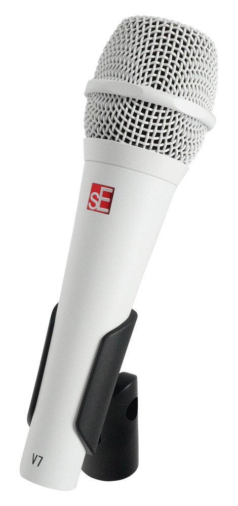 Se Electronics V7 White Handheld Dynamic Microphone Vocal Mic+Cable+Backpack