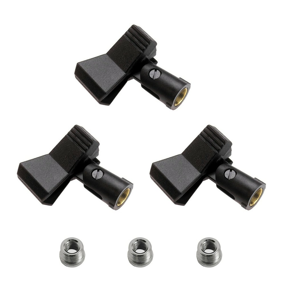 Audio2000'S AMC4171 Wireless Microphone Holders with adapters (3 Pack)-New