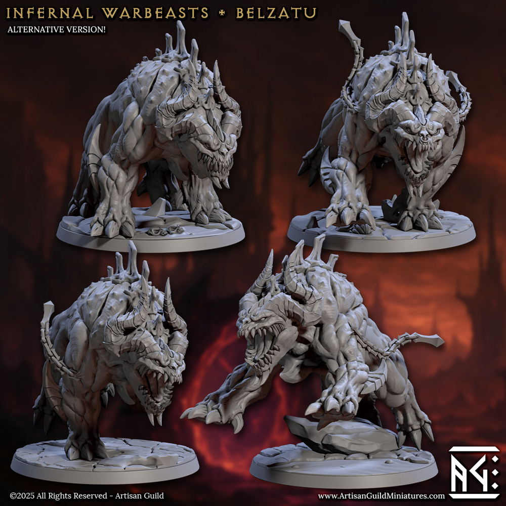 Infernal Warbeast - Flail Axe Hellhound - Artisan Guild - Dungeons and Dragons