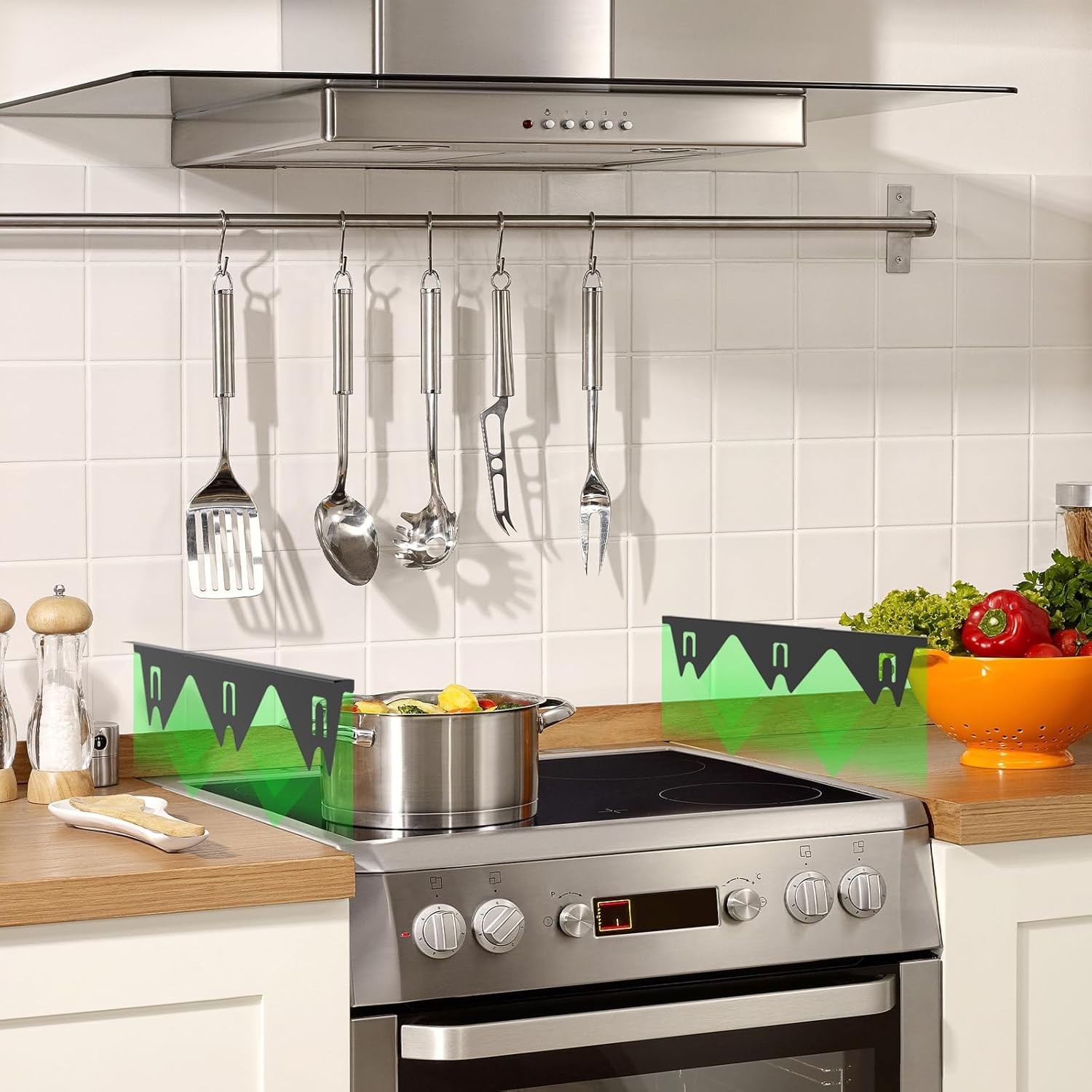 Stainless Steel Stove Gap Covers Adjustable Filler(2 Pack) Guard Range Trim Kit