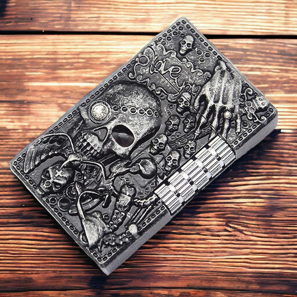 Skull Lighter - Refillable Butane, Windproof, Soft Flame, Metal Skull Design ...