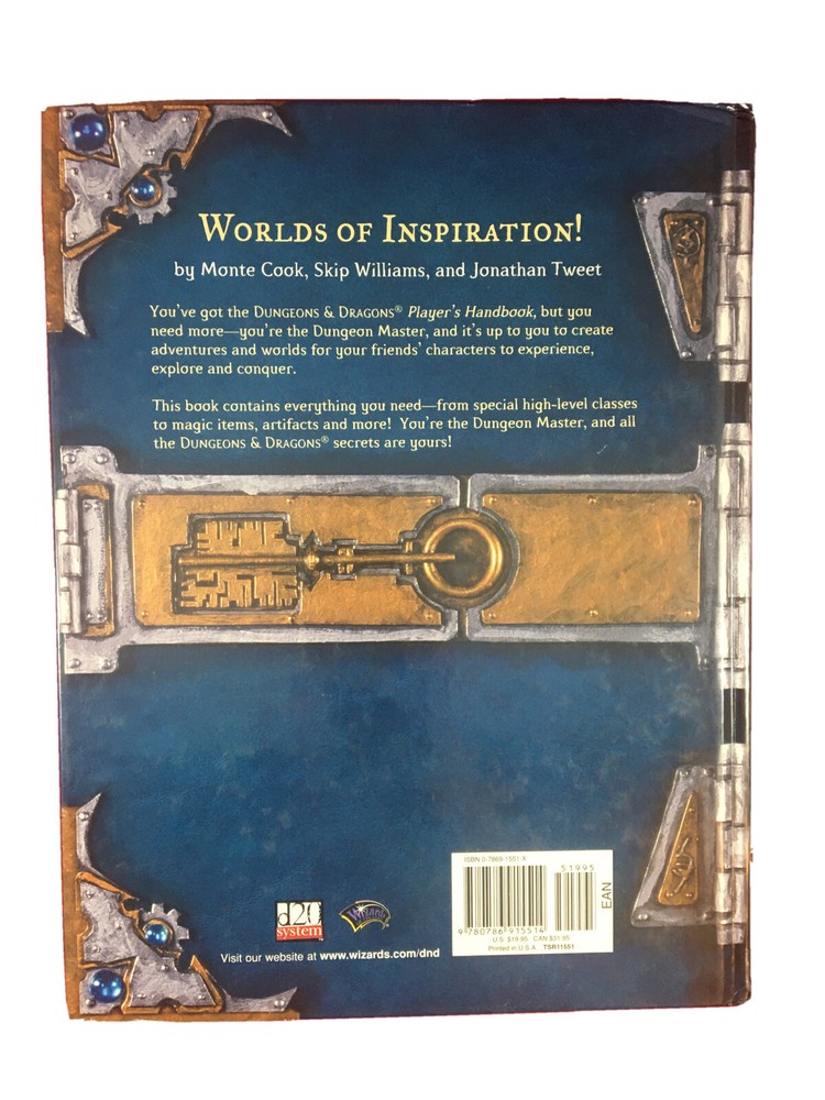 Dungeons & Dragons D&D Dungeon Master’s Guide Core Rulebook II 2000