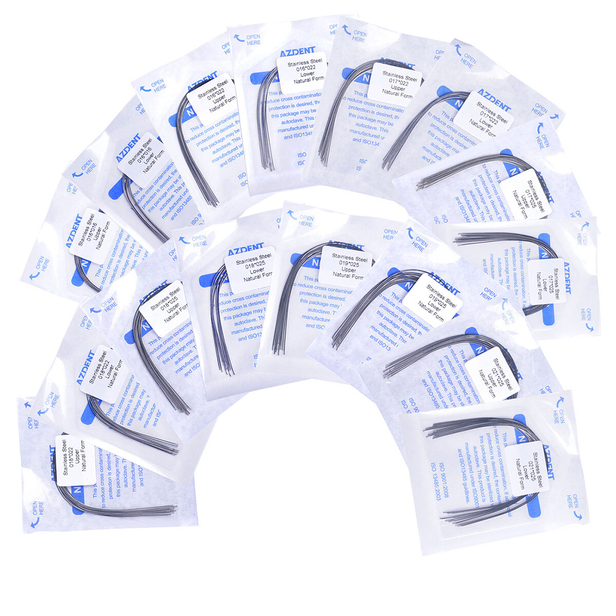 AZDENT Dental Orthodontic Arch Wires Stainless Steel Natural Form Rectangular