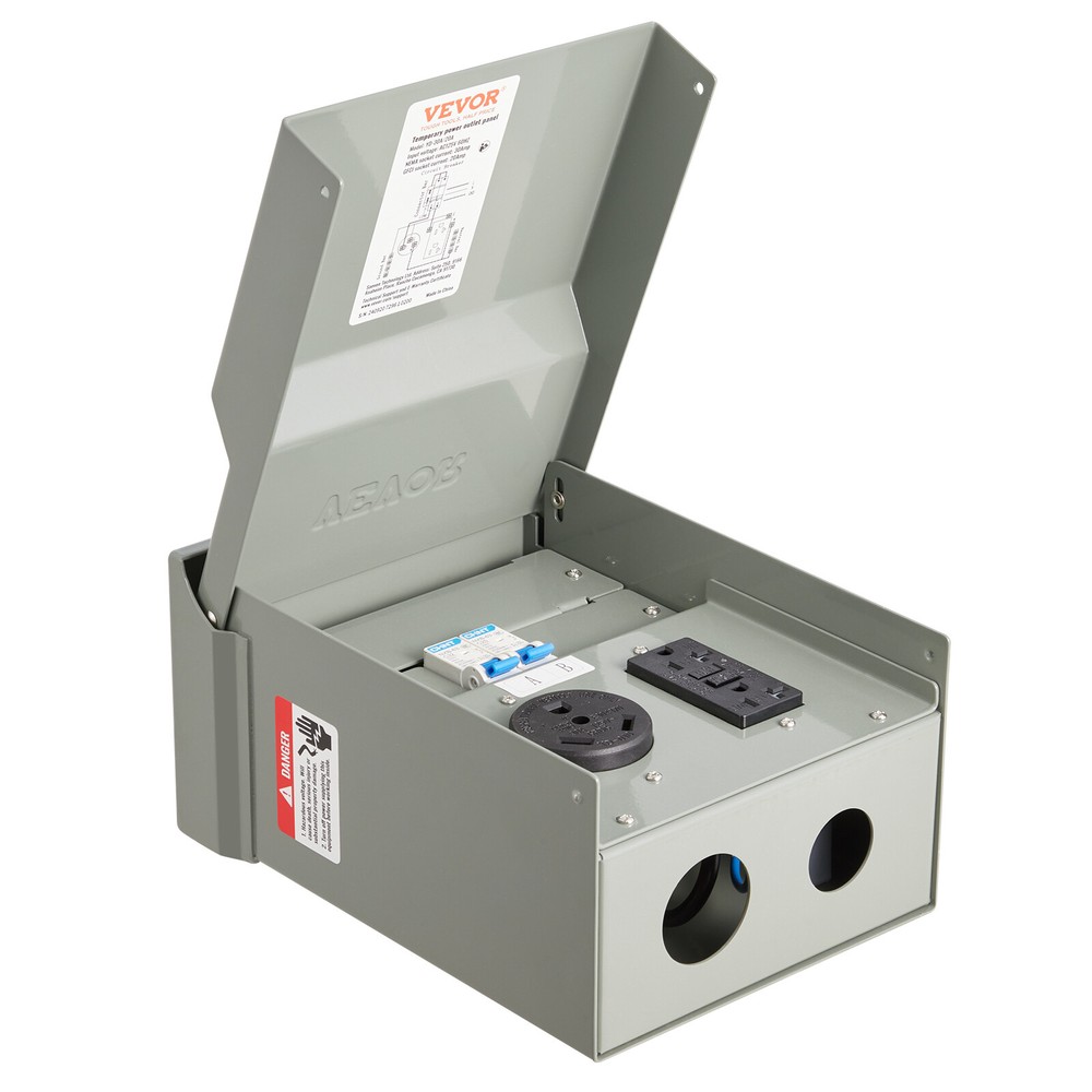 Temporary Power Outlet Panel RV Electrical Panel 20 30 Amp RV Outlet Box