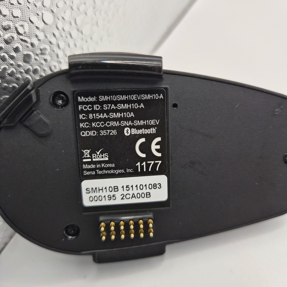 Sena SMH10 Motorcycle Const. Bluetooth Headset Intercom Receiver Only- Untested