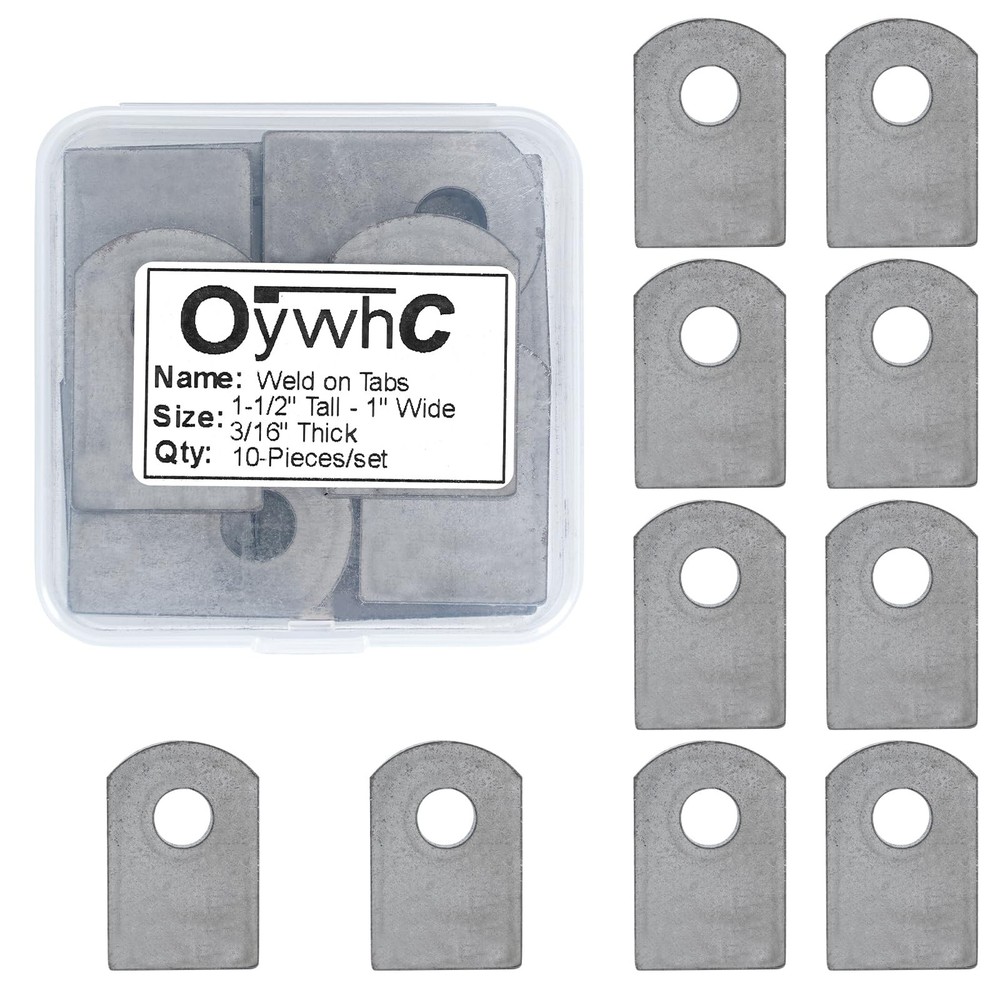 Weld on Tabs, Steel Shock Basic Tab, Flat Mount-Small 3/16" Thick