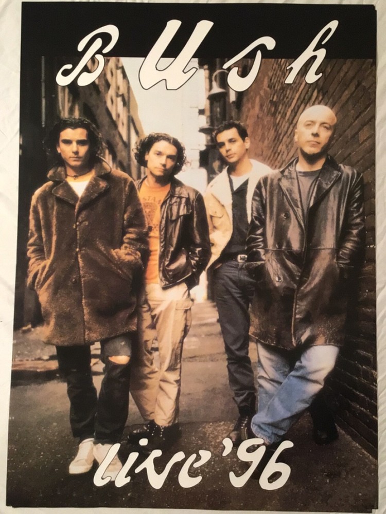 Bush 1996 Poster Live ‘96 Gavin Rossdale Made In The EEC