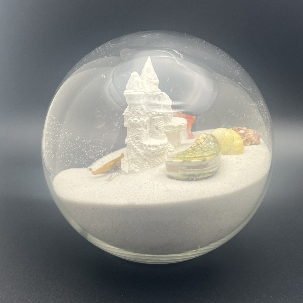Caplugs® Home Decor Beach Globe with Castle, Shells, Starfish & Sand