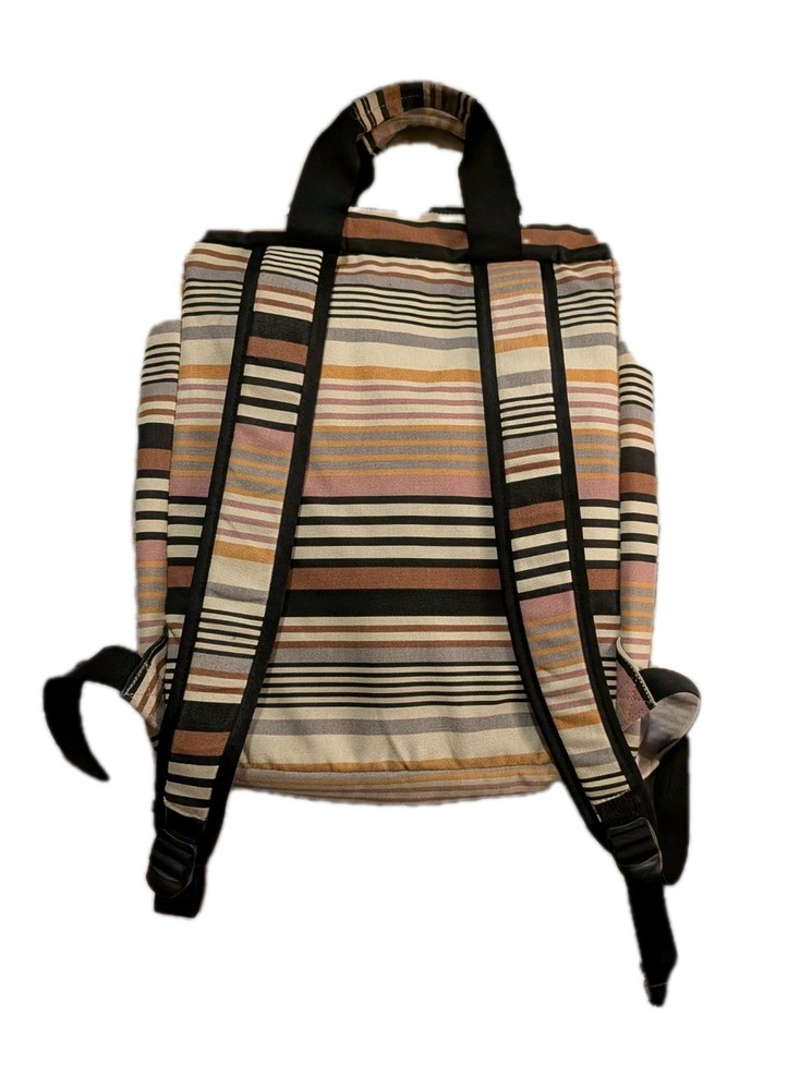 KAVU Multicolor Striped Hiking Backpack Adjustable Straps 4 Pockets