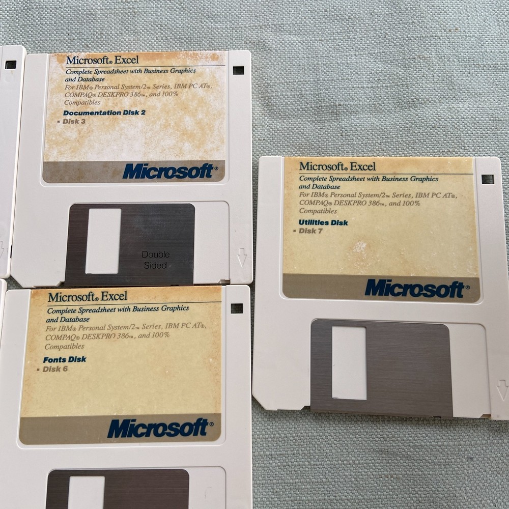 Vintage Software Microsoft Word Excel Powerpoint Windows 3.1 3.11 NT 4.0 Network