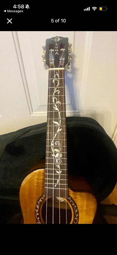 Luna Koa Acoustic-Electric Ukulele – Full Bundle