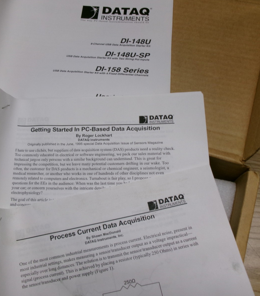 DATAQ INSTRUMENTS DATA ACQUISITION UNIT 8 CHANNEL - USER INTERFACE #440B