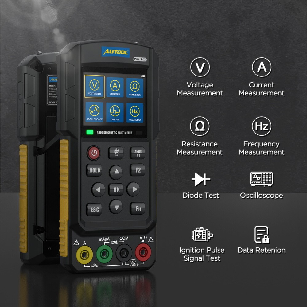 Car Digital Multimeter Oscilloscope AC DC Volt Meter Voltmeter Ammeter Ohmmeter